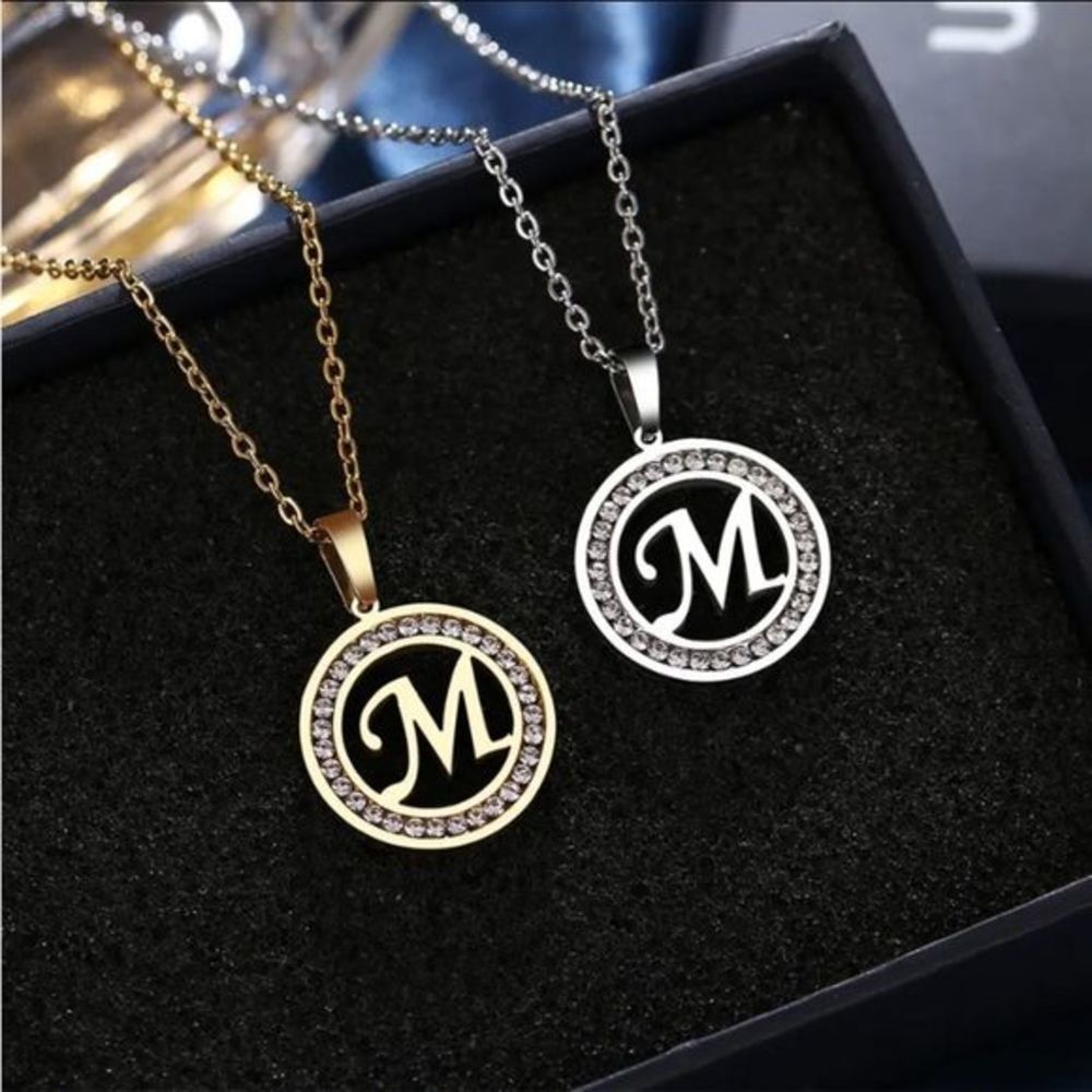 #400 INITIAL letter “J” Silver  drop necklace